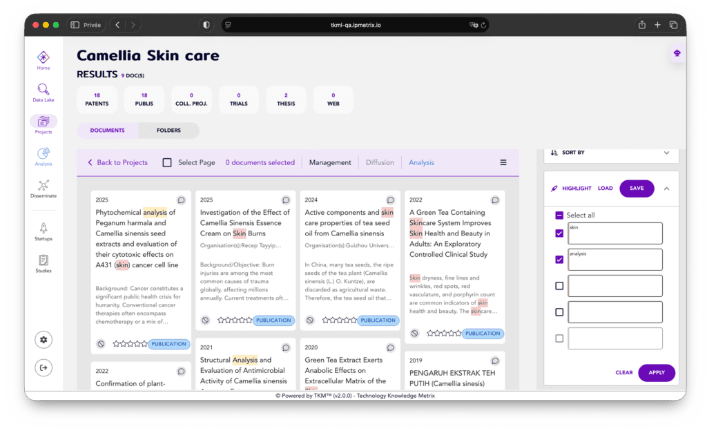 TKM Projects ecran tags